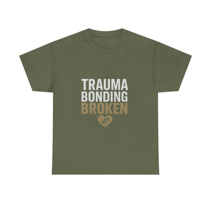 Trauma Bonding Broken Tee – Healing Heart with IRONIC Bandage | Narcissistic Abuse Awareness Shirt | Dark