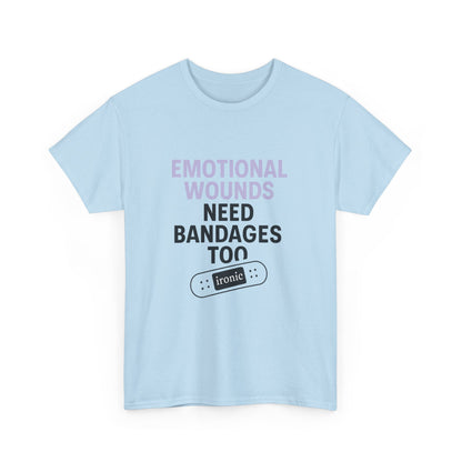 Emotional Wounds Need Bandages Too – Mental Health Awareness T-Shirt | Lights