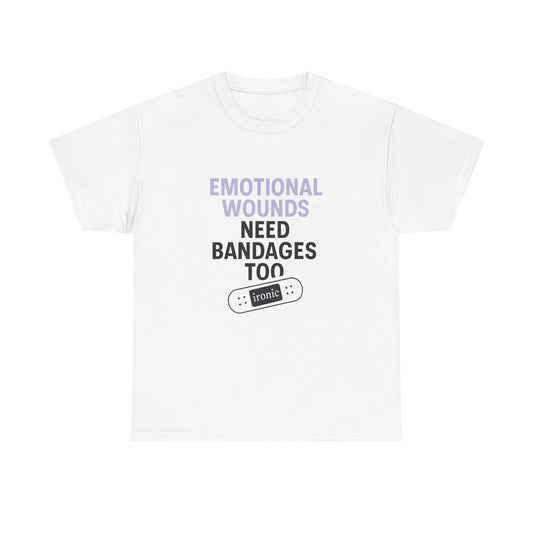 Emotional Wounds Need Bandages Too – Mental Health Awareness T-Shirt | Lights