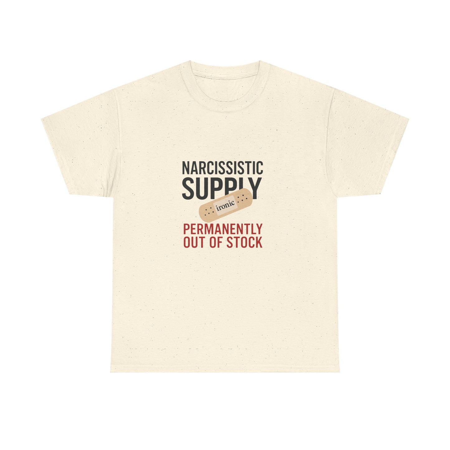 Narcissistic Supply Out of Stock T-Shirt (Lights) – Ironic Trauma Recovery Shirt
