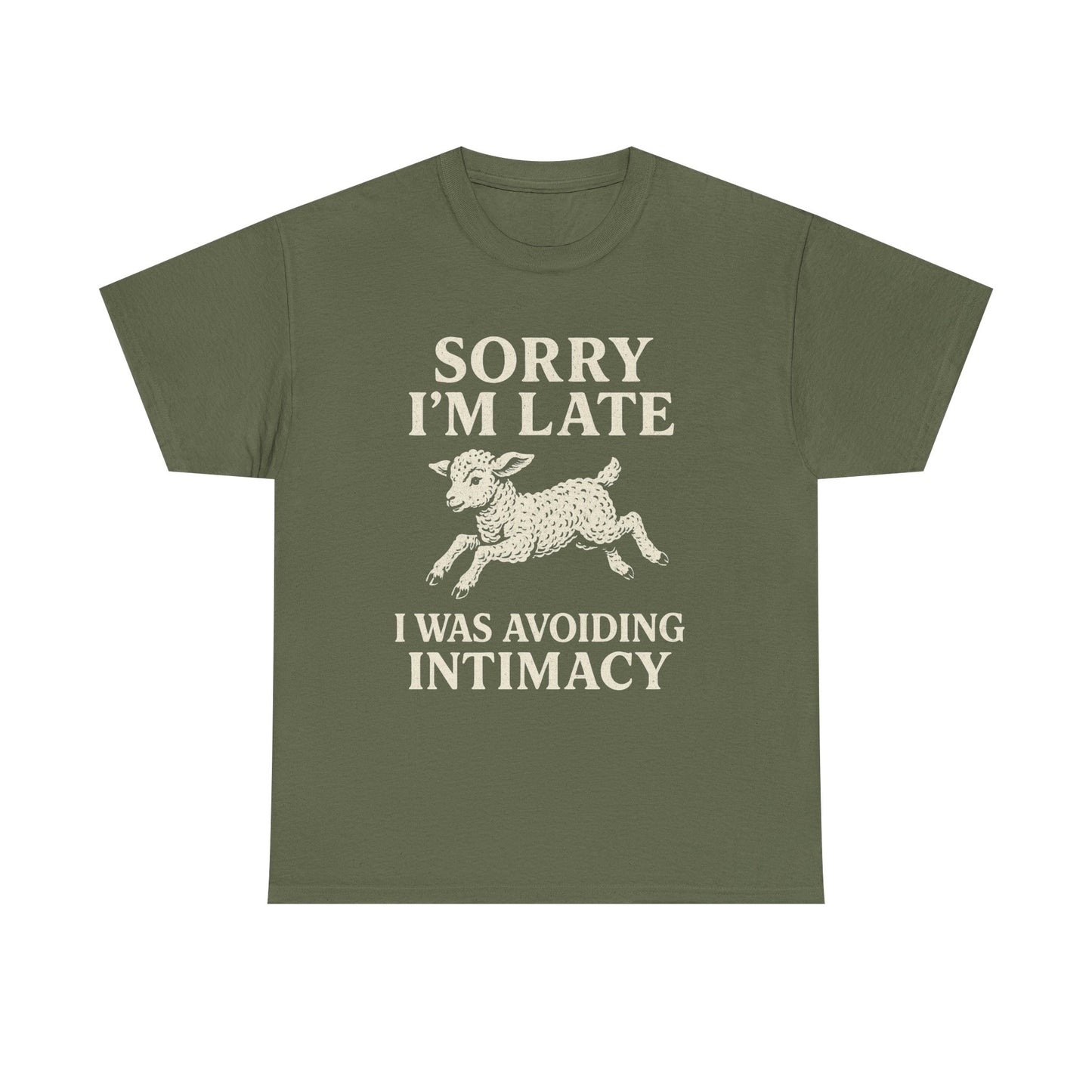 Sorry I’m Late – I Was Avoiding Intimacy | Vintage Lamb T-Shirt