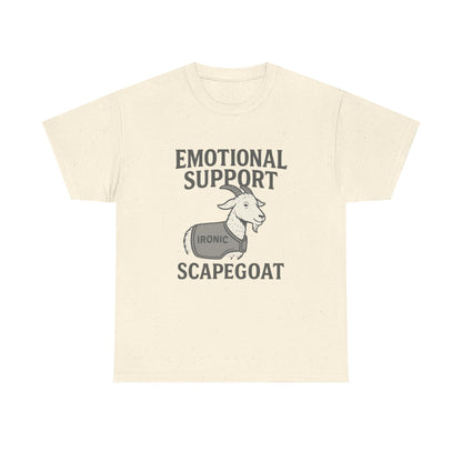 Emotional Support Scapegoat – IRONIC Goat Tee for Mental Health Survivors | Lights