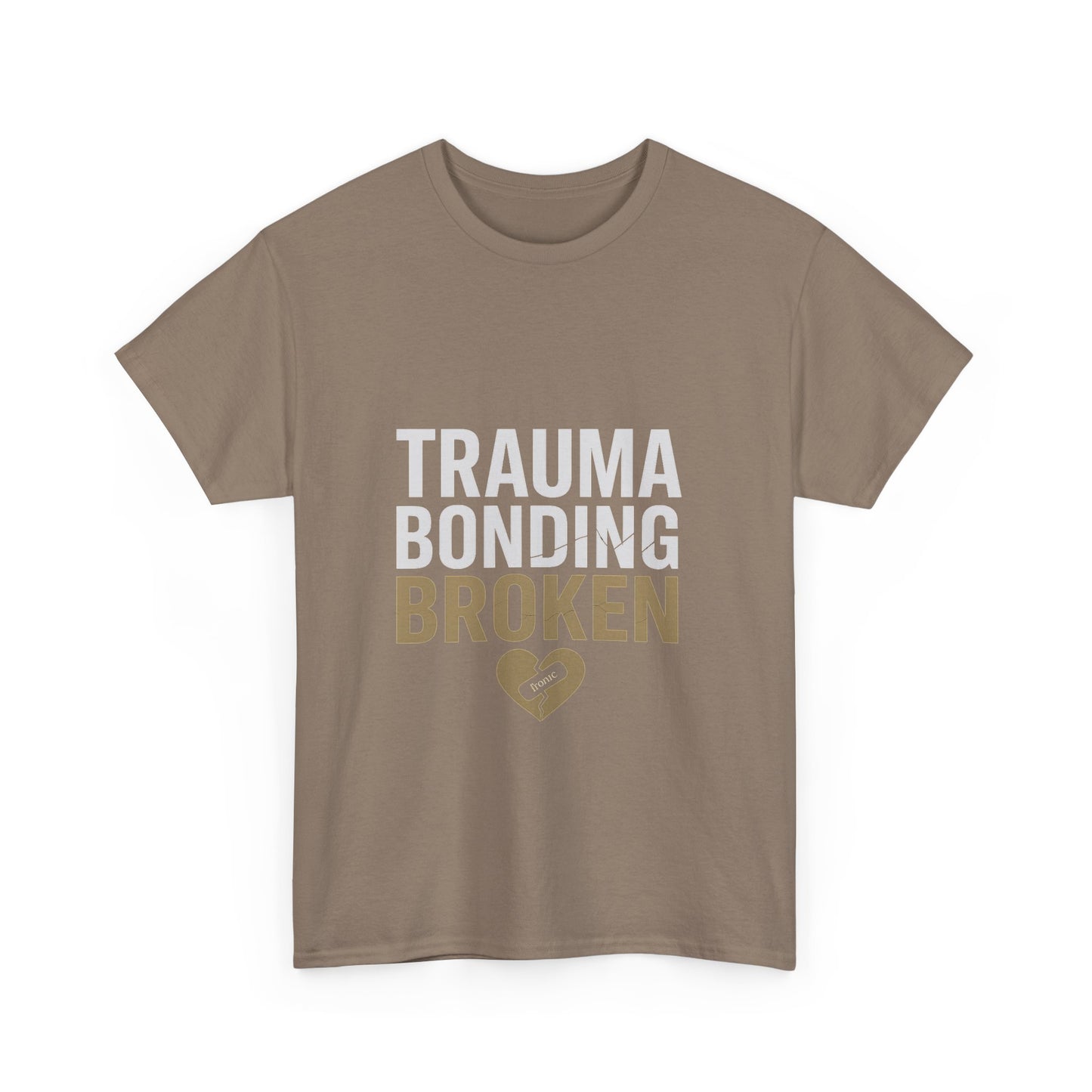 Trauma Bonding Broken Tee – Healing Heart with IRONIC Bandage | Narcissistic Abuse Awareness Shirt | Dark