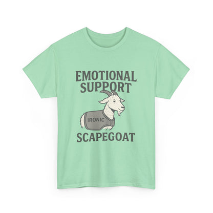 Emotional Support Scapegoat – IRONIC Goat Tee for Mental Health Survivors | Lights