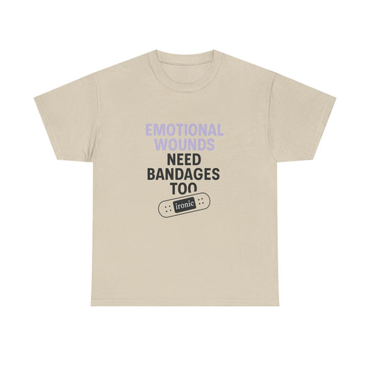 Emotional Wounds Need Bandages Too – Mental Health Awareness T-Shirt | Lights