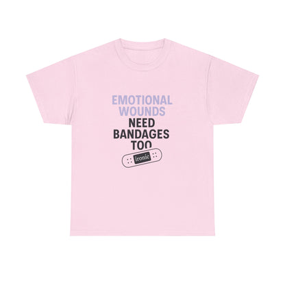 Emotional Wounds Need Bandages Too – Mental Health Awareness T-Shirt | Lights