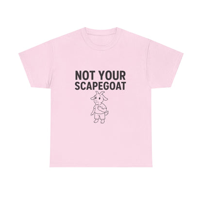 Not Your Scapegoat White and Lights | Bold Mental Health & Narcissism Recovery Tee
