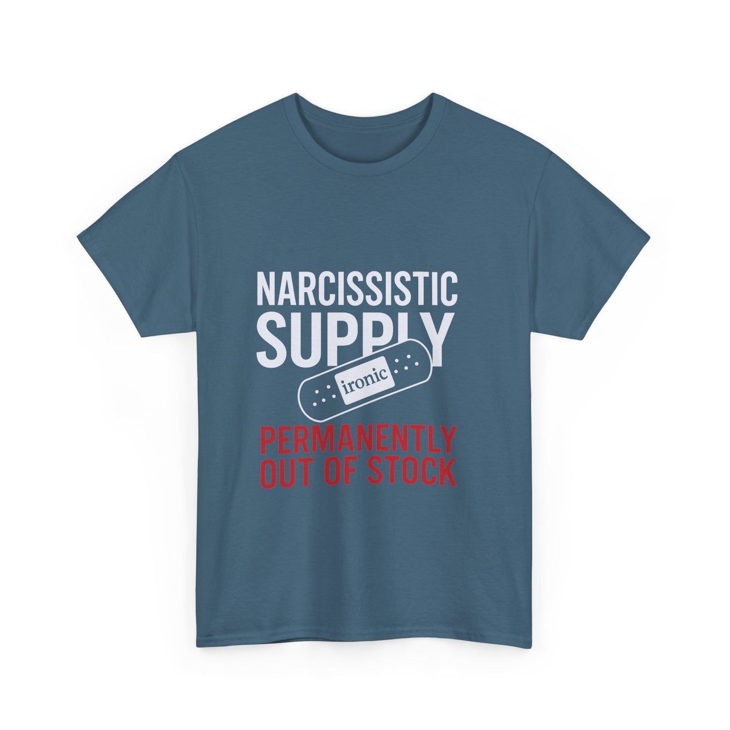 Narcissistic Supply Out of Stock T-Shirt (Darks) – Ironic Trauma Recovery Shirt