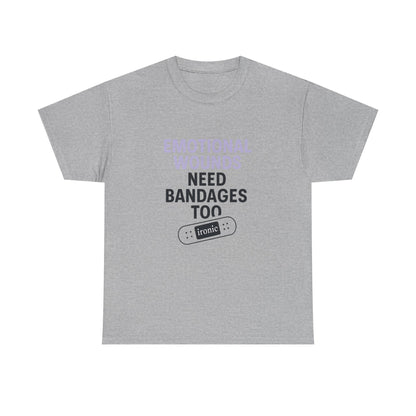 Emotional Wounds Need Bandages Too – Mental Health Awareness T-Shirt | Lights