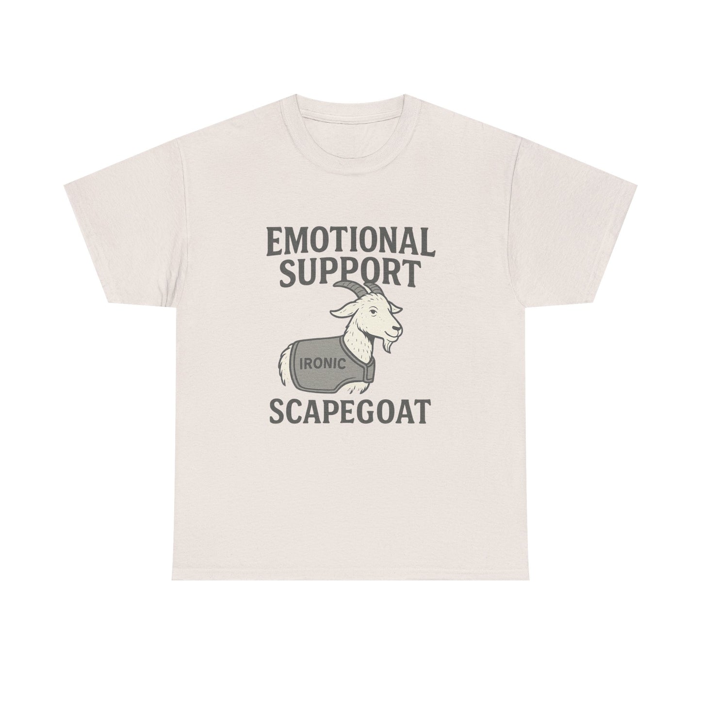 Emotional Support Scapegoat – IRONIC Goat Tee for Mental Health Survivors | Lights