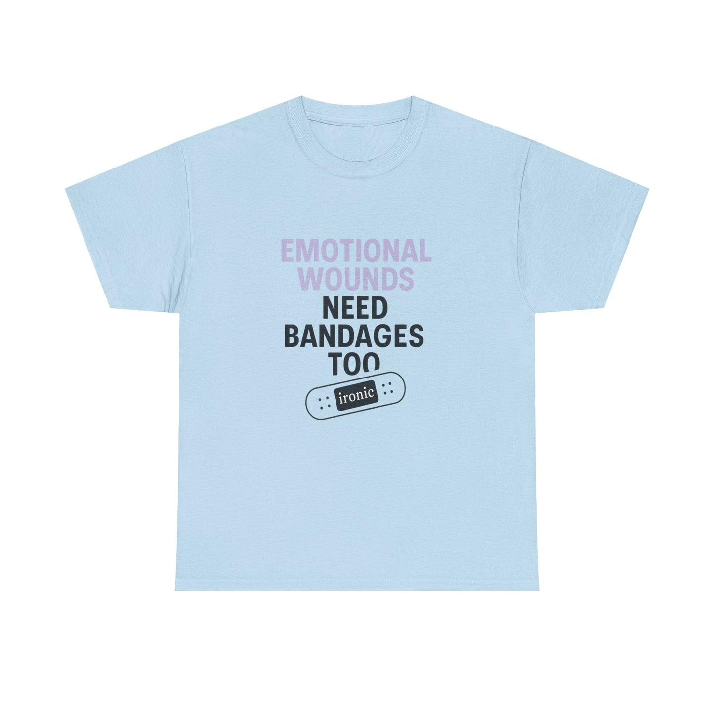 Emotional Wounds Need Bandages Too – Mental Health Awareness T-Shirt | Lights