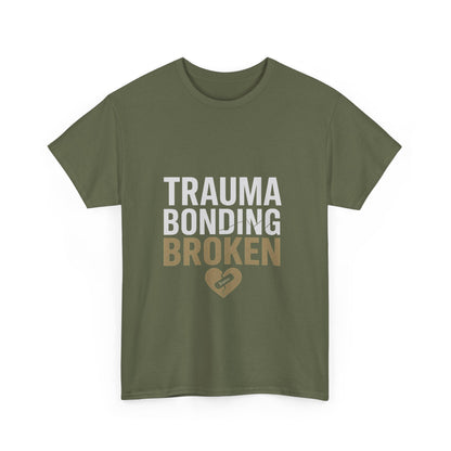 Trauma Bonding Broken Tee – Healing Heart with IRONIC Bandage | Narcissistic Abuse Awareness Shirt | Dark