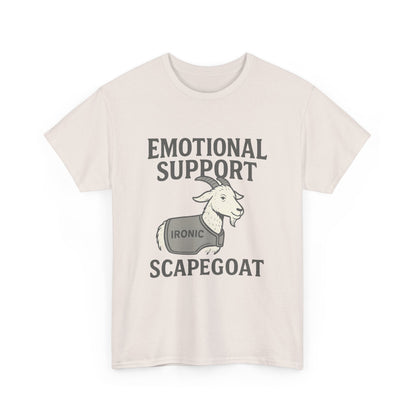 Emotional Support Scapegoat – IRONIC Goat Tee for Mental Health Survivors | Lights