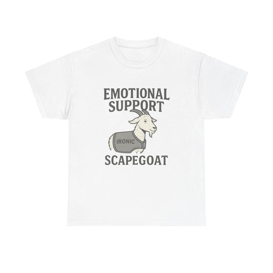 Emotional Support Scapegoat – IRONIC Goat Tee for Mental Health Survivors | Lights